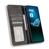 For ASUS ROG Phone 8 Pro Magnetic Buckle Retro Texture Leather Phone Case(Black)