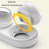 Cat 3-in-1 Auto Water & Food Bowl Grey - Anti-Spill, Tilted