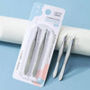 A205 Stainless Steel Eyebrow Clip Suit Flat Bevel Eyebrow Clamp Tweezers