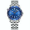 White Steel Blue Surface BINBOND B2820 Luminous 30m Waterproof Men Sports Quartz Watch