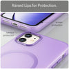 For iPhone 12 MagSafe Frosted Translucent TPU + PC Full Coverage Phone Case(Dark Purple)