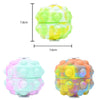 3 PCS Rotating Glowing Octagonal Silicone Ball Educational Toys, Specification: Glow 4 Seconds(Yellow Green)