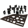 18 Holes  Shaped Style Hole Hollow Punch Cutter Set Punching Tool for Leather Belt Phone Holster