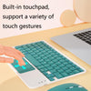 871 9.7 Inch Portable Tablet Bluetooth Keyboard With Touchpad + Mouse Set for iPad(Green + Mouse)