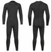 DIVESTAR 3mm Adult One Piece Wetsuit Long Back zipper Warm Diving Surf Suit, Size: S(Black)