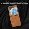 For Samsung Galaxy Z Flip6 ABEEL Carbon Fiber Texture Protective Phone Case(Light Brown)