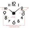 Creative DIY Acrylic Clock Home Digital Wall Clock(Gold)