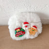 For AirPods 4 Christmas Series Plush Earphone Protective Soft Case(Santa Claus and Tree)