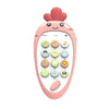 Cute Radish Early Education Children Cartoon Mobile Phone Electronic Music Toy(Pink)