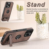 For iPhone 13 Pro Suteni G2 Holder Denim Leather Back MagSafe Phone Case(Brown)