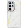 For Samsung Galaxy S23 Ultra 5G Electroplated Marble Texture Phone Case(Gold White M1)