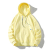 Men Lose Solid Color Sweatshirt, Color: Light Yellow(L)