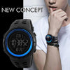 SKMEI 1251 Men Fashionable Outdoor 50m Waterproof Sports Watch Digital Watch with PU Watchband(Blue)