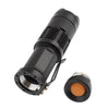 SK68 180lm Zoom Lens LED Flashlight, CREE Q3-WC LED,  1-Mode, White Light, with Clip(Black)