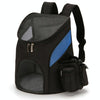 Foldable Pet Carrier Backpack S (Black/Blue) - Cat/Small Dog