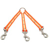 TPU Double Dog Lead - Tangle-Free, 25cm (Orange)