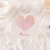 100 PCS A368 Heart Shape Thanks Greeting Card(Lignt Pink)