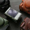 For Sony ZV-1F Vlog Camera Full Body Leather Camera Case Bag with Strap (Green)