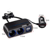 SHUNWEI SD-1928A 80W 3A Car 2 in 1 Dual USB Charger Cigarette Lighter
