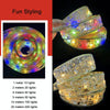 Christmas LED Lights Bronzing Double Ribbon String Lights, Specification: 1m(Gold Red Color Light)