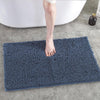 50x80cm Bedroom Doorway Fine Chenille Absorbent Floor Mat Bathtub Mat Bathroom Non-Slip Foot Mat(Fog Blue)
