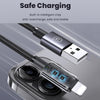 USAMS US-SJ669 USB To 8 Pin 2.4A Fast Charge Data Cable, Length: 2m(Black)