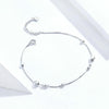 Five-pointed Star Ball Bracelet S925 Sterling Silver Platinum Plated Bracelet
