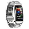 K20 1.14 inch Steel Band Earphone Detachable Life Waterproof Smart Watch Support Bluetooth Call(Silver)