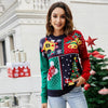 Women Small Snowflake Christmas Knit Sweater, Size: S(Dark Blue)