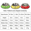 XL 22cm Anti-Tip Stainless Steel Pet Bowl (Green) - Cat & Dog