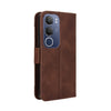 For vivo Y19s 4G Skin Feel Calf Texture Card Slots Leather Phone Case(Brown)