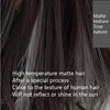 Wig Female Long Hair Hanging Ears Highlight Hair Full Headgear Bangs Long Curly Hair(Black Tea White Rainbow 65cm)