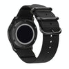 Washable Nylon Canvas Watchband, Band Width:24mm(Black with Black Ring Buckle)