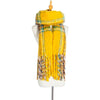 Autumn & Winter Polyester Ladies Warmth Thickened Fringed Fine Grid Scarf, Size:190cm(GWB12-05 Yellow)