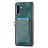 For Samsung Galaxy A36 5G Denim Texture Leather Skin Phone Case with Card Slot(Green)