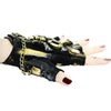 Punk Biker Half Finger Gloves Halloween Accessories(S)