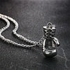 Punk Retro Mini Boxing Glove Necklace(silver)
