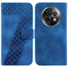 For Realme 13+ Global Seven-shaped Embossed Leather Phone Case(Blue)