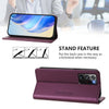For Samsung Galaxy Note20 Ultra RC01 Dual-Folded Magnetic Suction RFID Leather Phone Case(Violet)