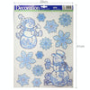 Christmas Series Snow and Snowman Pattern Glitter Window Stickers, Size:41cm*29cm