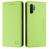 For Samsung Galaxy Note10+ RC01 Dual-Folded Magnetic Suction RFID Leather Phone Case(Grass Green)