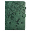 For Amazon Kindle Paperwhite 12th Gen 2024 Flowers and Bird Embossed Smart Leather Tablet Case(Green)