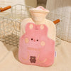 ZS103 Cartoon Plush Water-filled Explosion-proof Hot Water Bags, Spec: Pink Lucky Rabbit(1000ml)