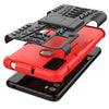 For Alcatel 3L (2021) Tire Texture Shockproof TPU+PC Protective Case with Holder(Red)