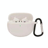 For OPPO Enco Air Anti-fall Wireless Earphone Silicone Protective Case with Hook(White)