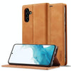 For Samsung Galaxy A36 5G LC.IMEEKE Strong Magnetism Microfiber Leather Phone Case(Brown)