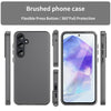 For Samsung Galaxy A55 5G Frosted Translucent TPU Hybrid PC Full Coverage Phone Case(Black)