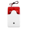 Mini Wired Red Strobe Siren for Burglar Security Alarm(White)