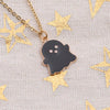 Halloween Jewelry Alloy Ghost Earrings Necklace(White Earrings+Necklace)