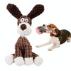 Bite-Resistant Squeaky Plush Dog Toy, Brown, 88cm